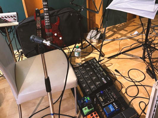 Andreas Gitarren Setup im Studio